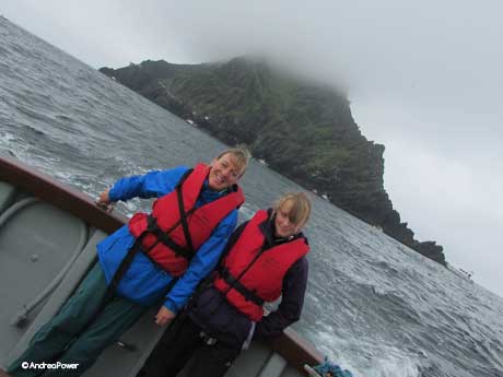 Andrea Power Dingle Artist on a boat trip to Skellig Michael on the Wild Atlantic Way