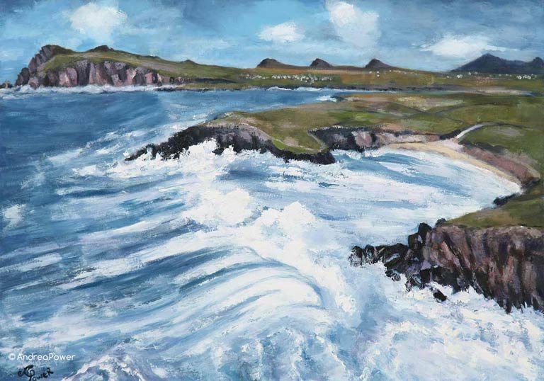 Andrea Power Dingle Artist's Gigantic Wave Clogher on the Wild Atlantic Way