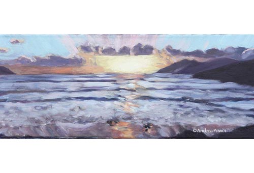 Tropical Sunset, Inch by Andrea Power Dingle Artist on the Wild Atlantic Way