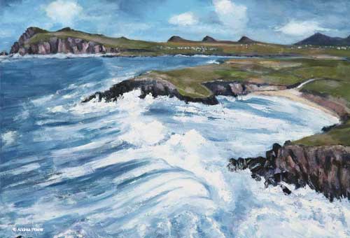 Gigantic Wave Clogher by Andrea Power Dingle Artist on the Wild Atlantic Way