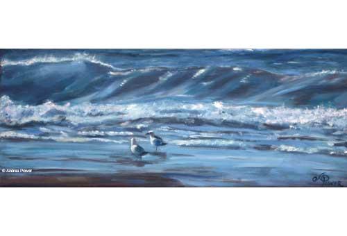 Gulls Talk on the Edge by Andrea Power Dingle Artist on the Wild Atlantic Way